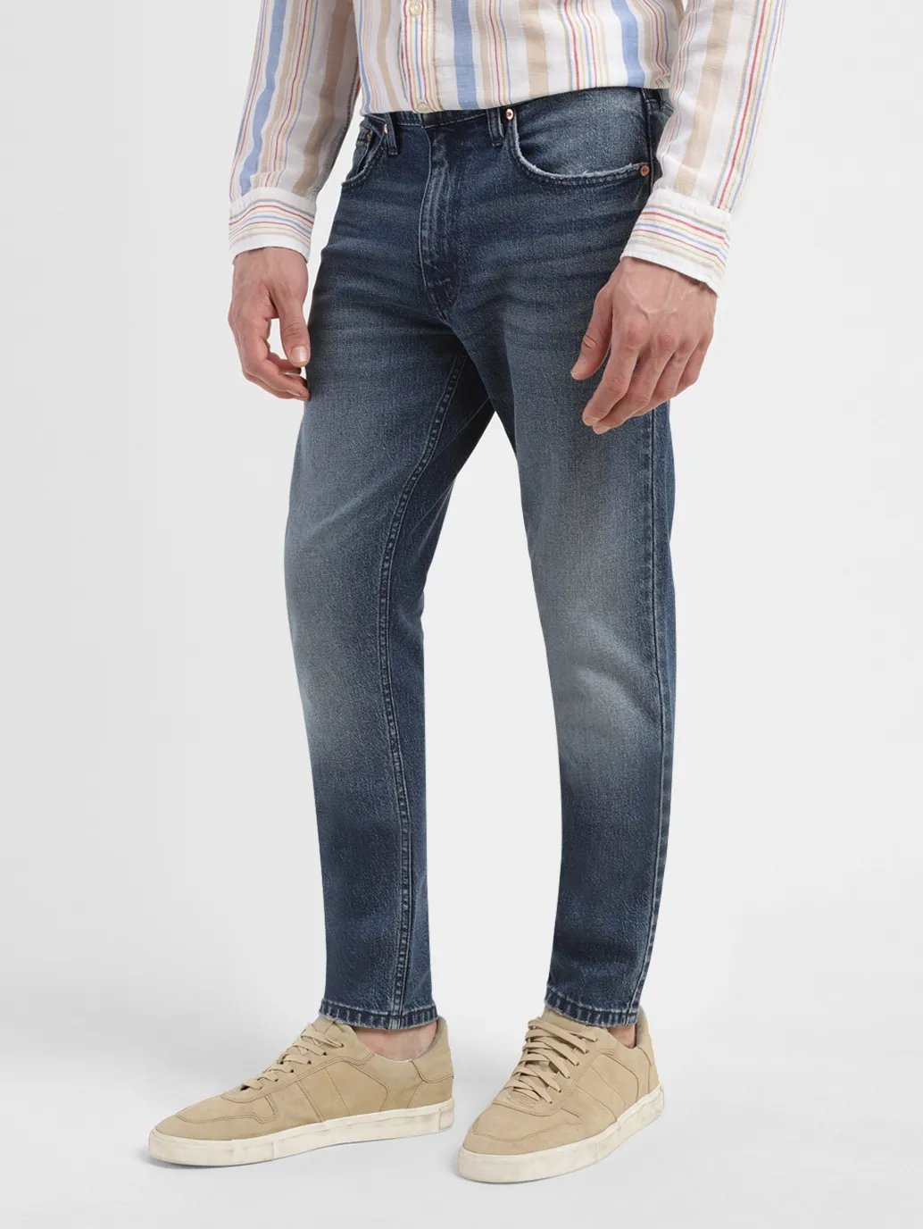 Men's 511 Blue Slim Fit Mid Rise Jeans - Image 5
