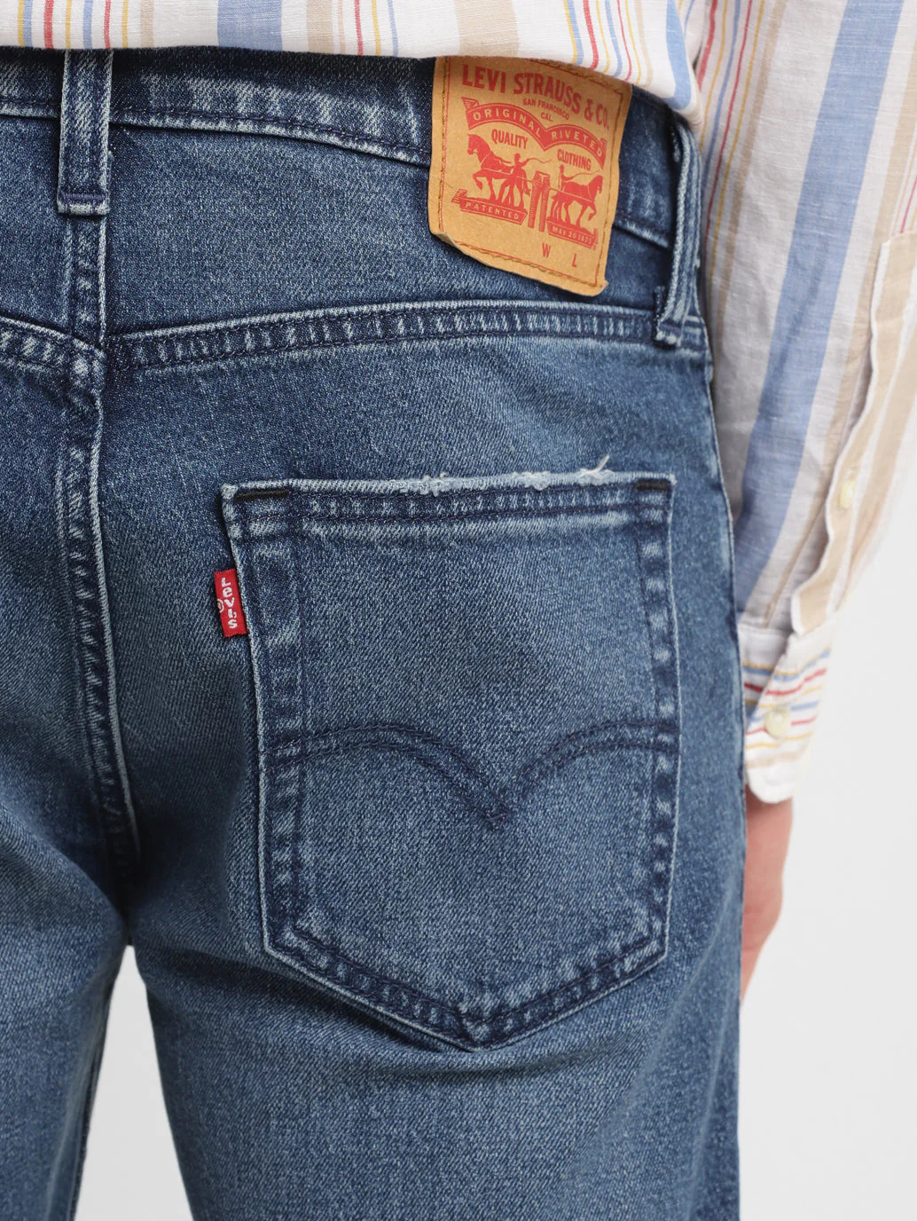 Men's 511 Blue Slim Fit Mid Rise Jeans - Image 6