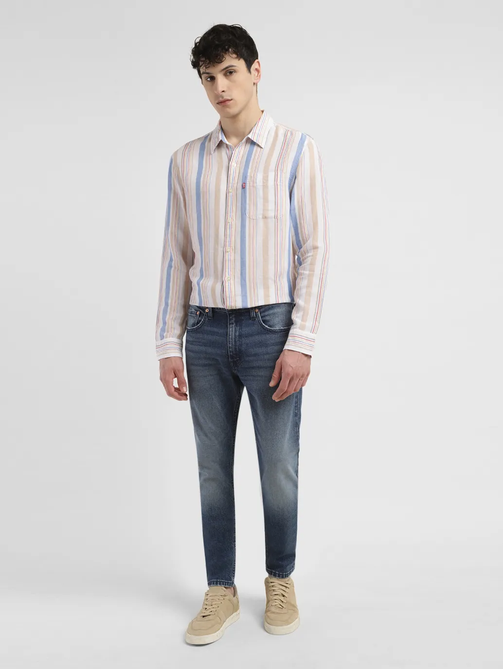 Men's 511 Blue Slim Fit Mid Rise Jeans - Image 8