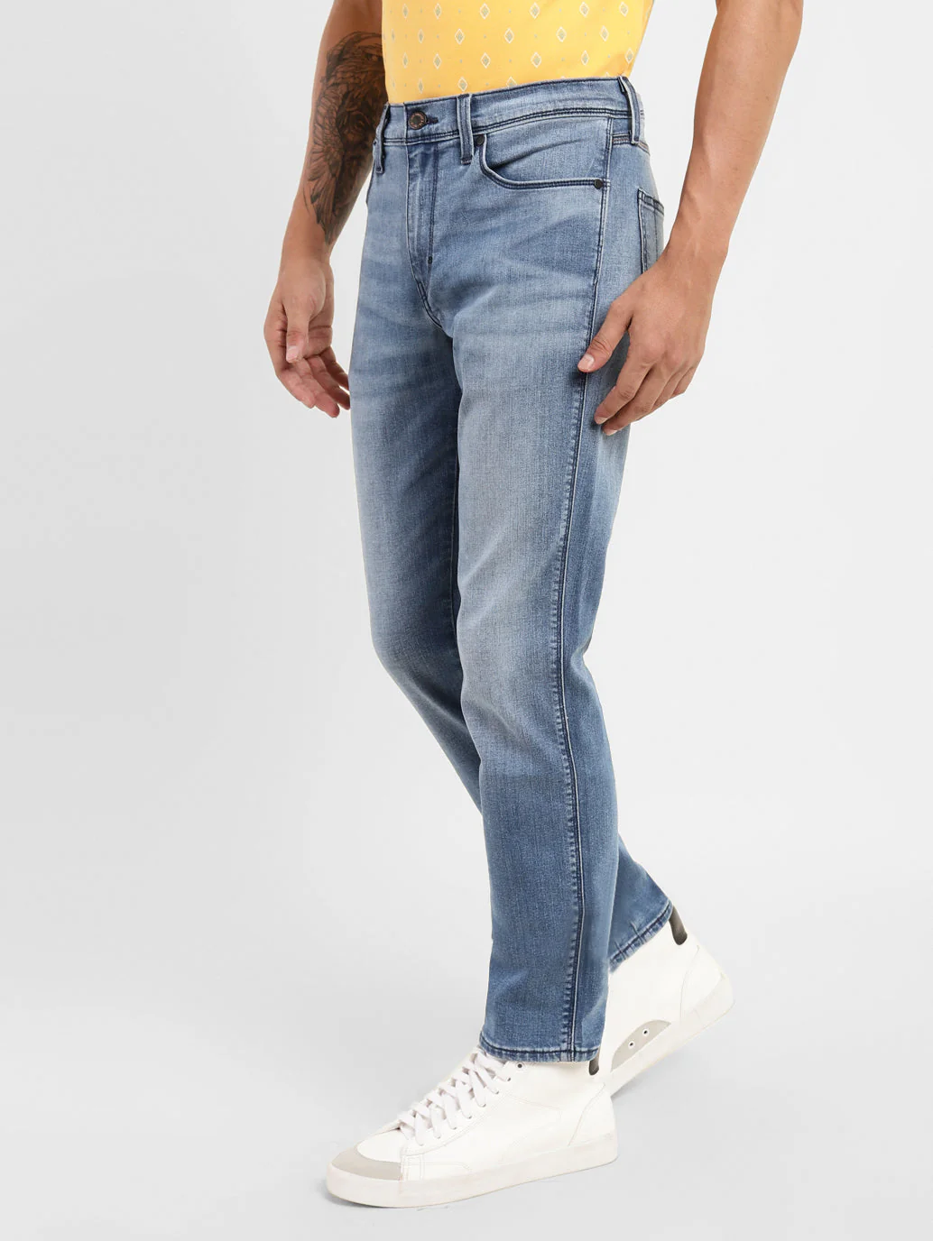 Men's 511 Blue Slim Fit Mid Rise Jeans - Image 5