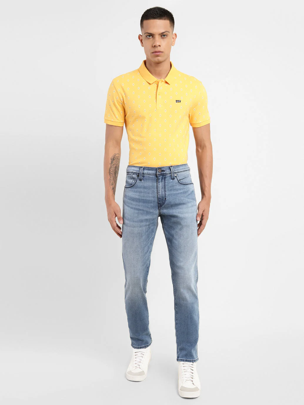 Men's 511 Blue Slim Fit Mid Rise Jeans - Image 8