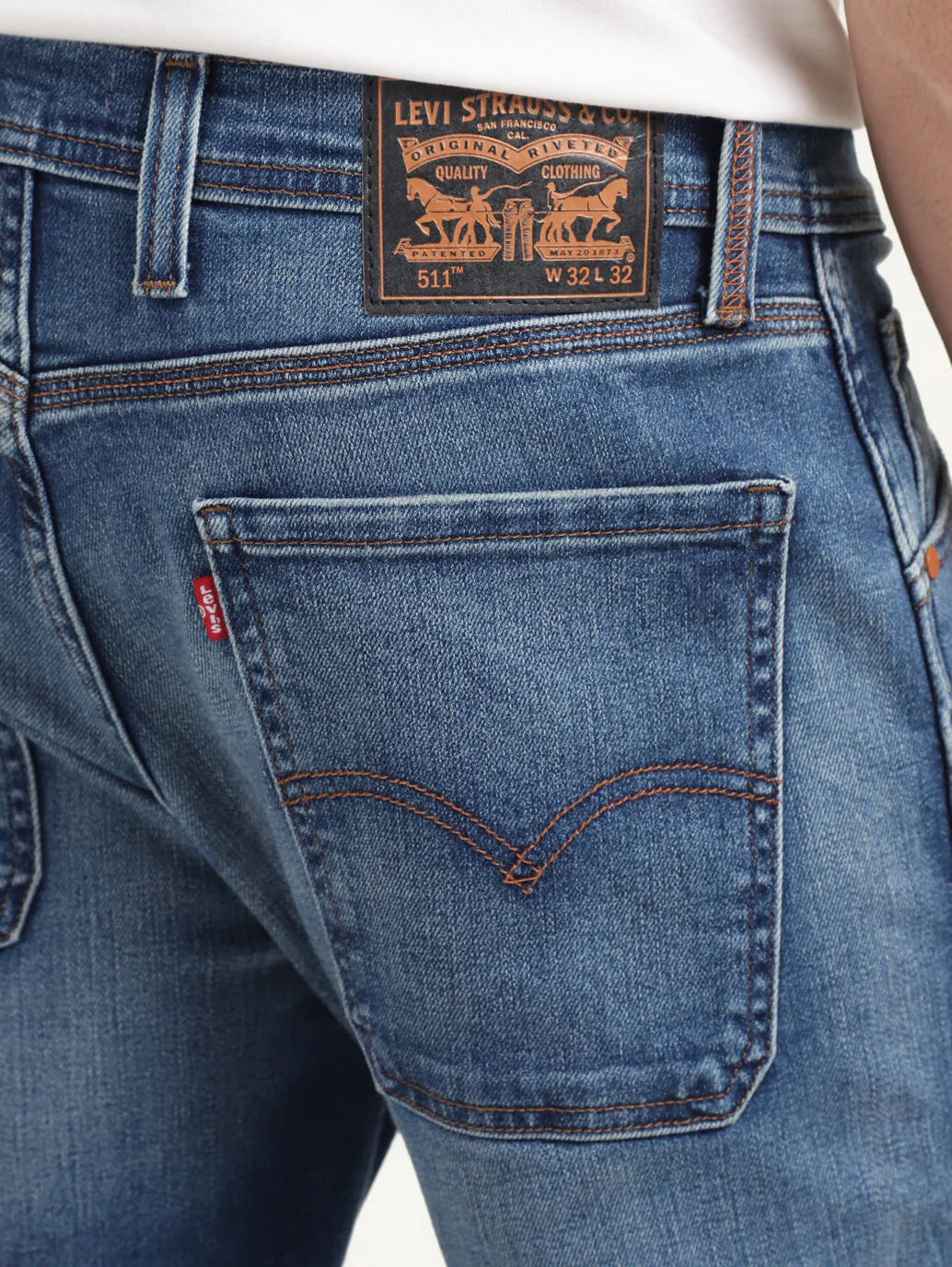 Men's 511 Indigo Slim Fit Mid Rise Jeans - Image 6