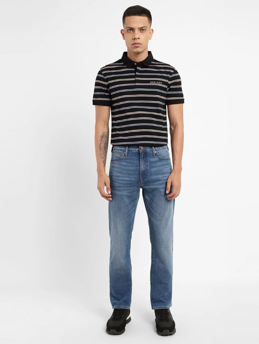 Men's Redloop 511 Blue Slim Fit Mid Rise Jeans - Image 8