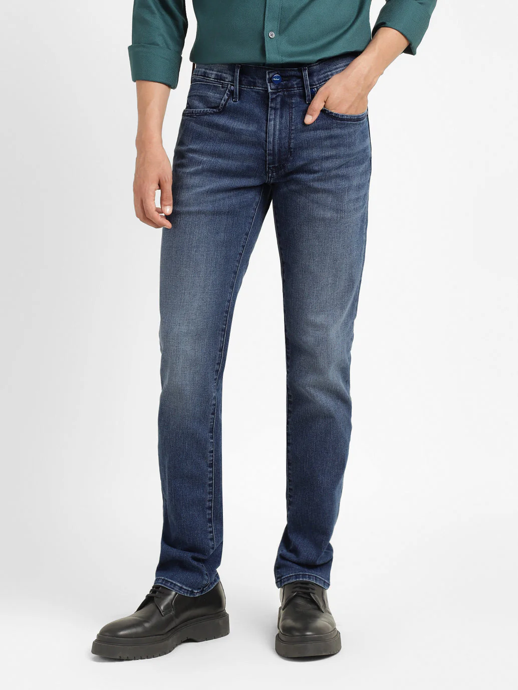 Men's Redloop 511 Blue Slim Fit Mid Rise Jeans - Image 2