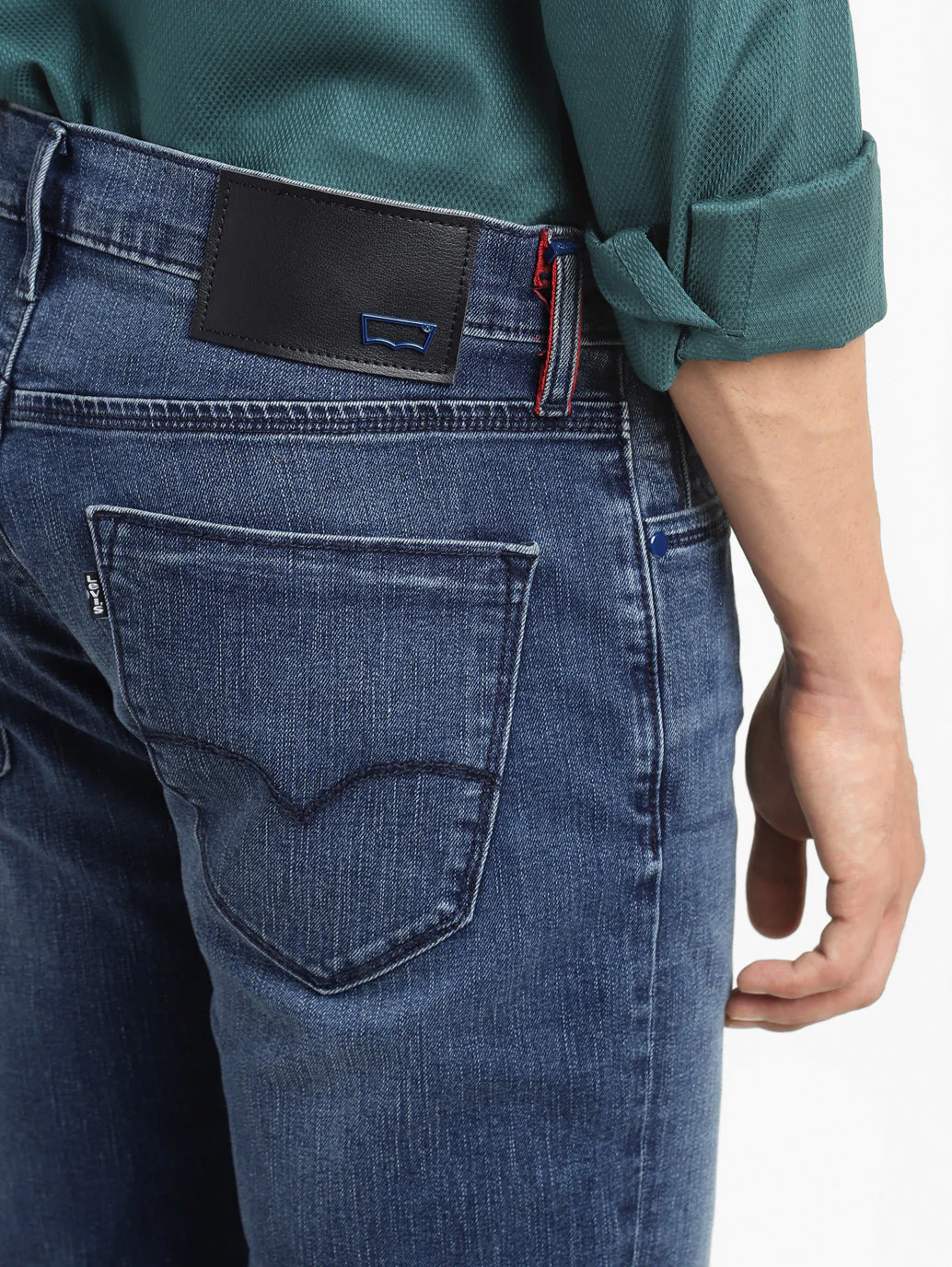 Men's Redloop 511 Blue Slim Fit Mid Rise Jeans - Image 6