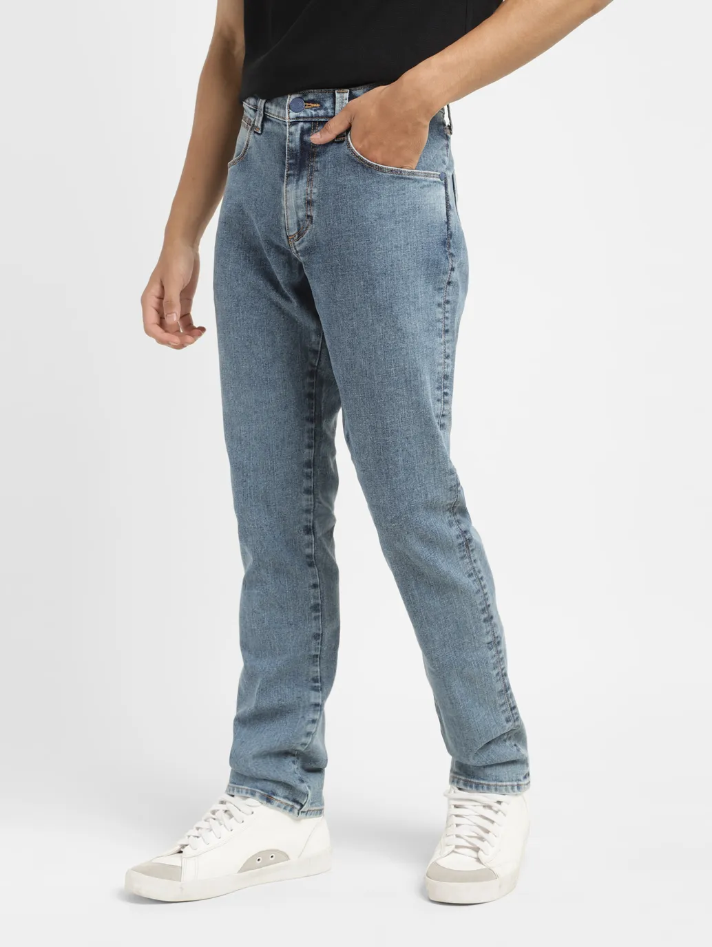 Men's 511 Blue Slim Fit Mid Rise Jeans - Image 5