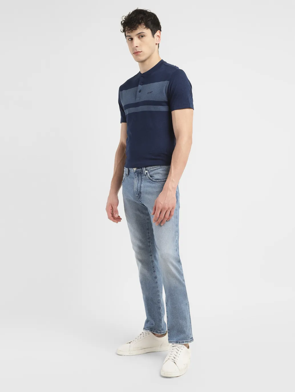 Men's 511 Blue Slim Fit Mid Rise Jeans - Image 8
