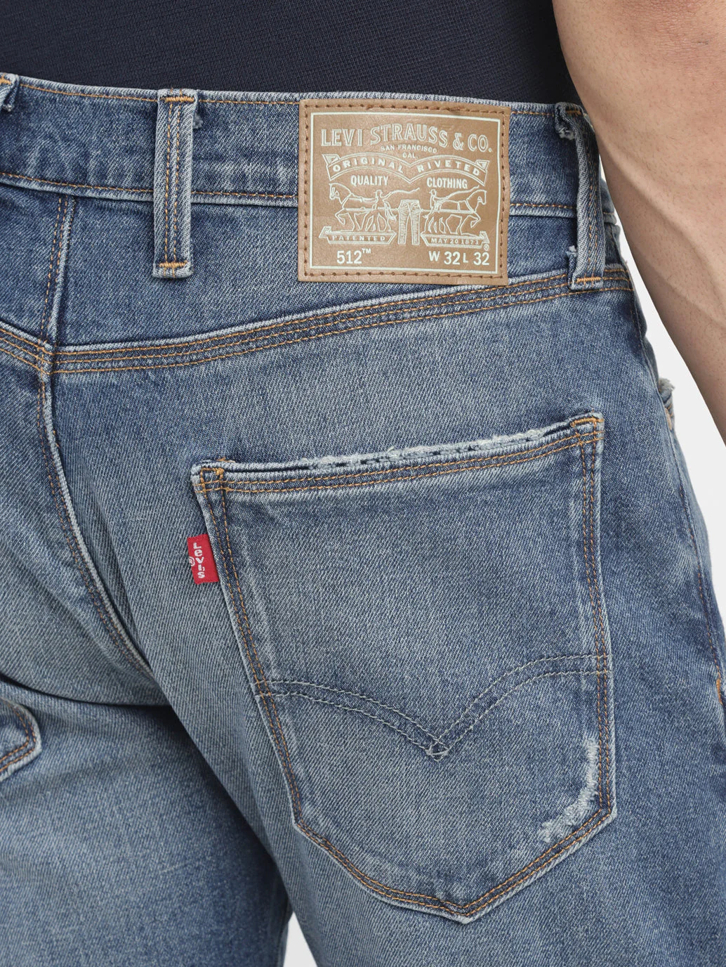 Men's 511 Blue Slim Fit Mid Rise Jeans - Image 6