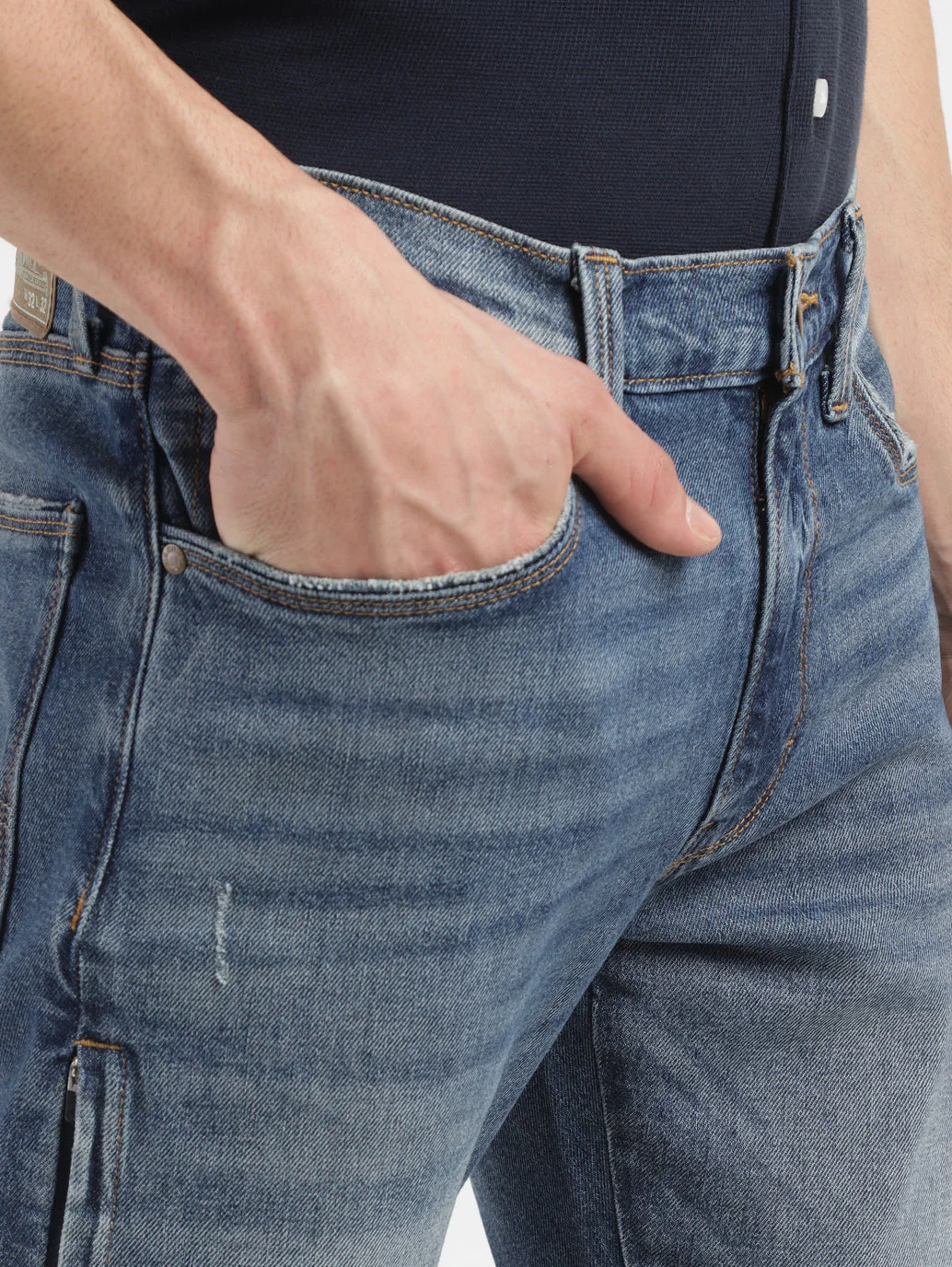 Men's 511 Blue Slim Fit Mid Rise Jeans - Image 7