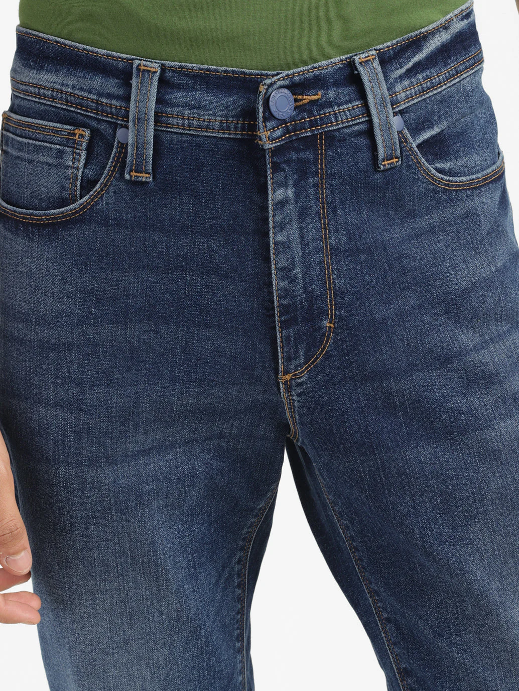 Men's 511 Blue Slim Fit Mid Rise Jeans - Image 7
