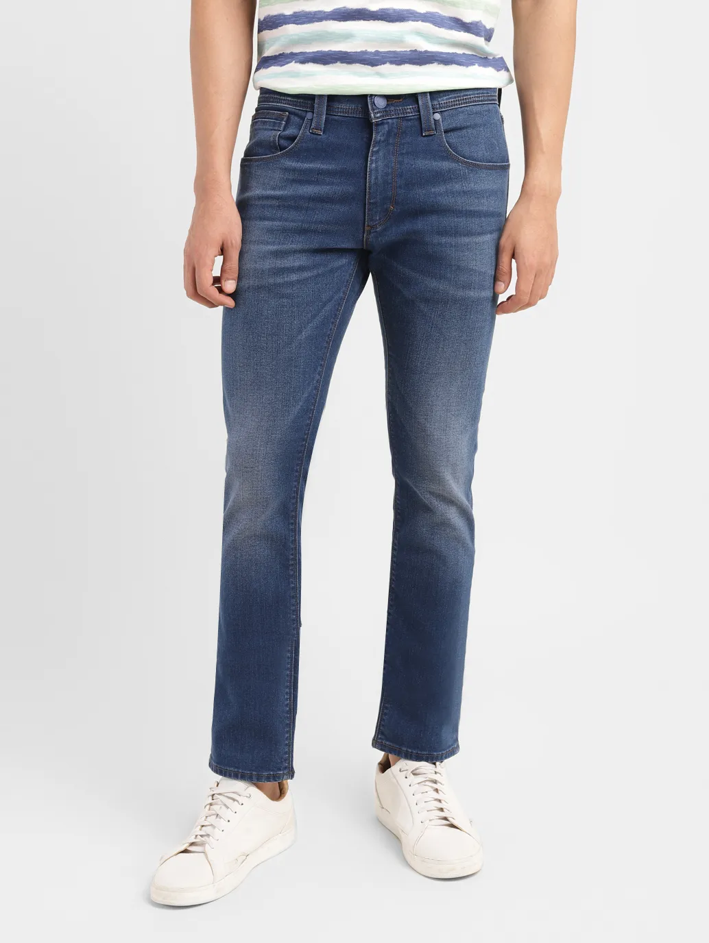 Men's 511 Blue Slim Fit Mid Rise Jeans - Image 2