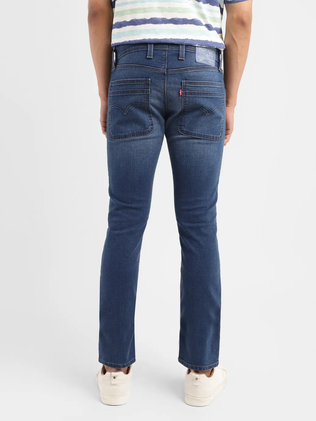 Men's 511 Blue Slim Fit Mid Rise Jeans - Image 3
