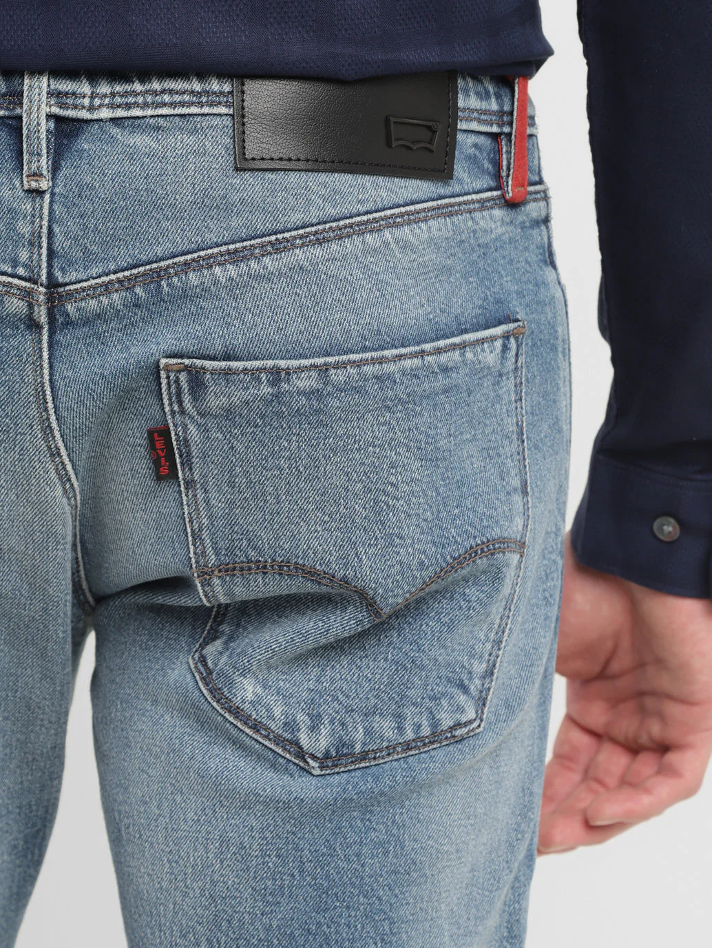 Men's Redloop 511 Blue Slim Fit Mid Rise Jeans - Image 6