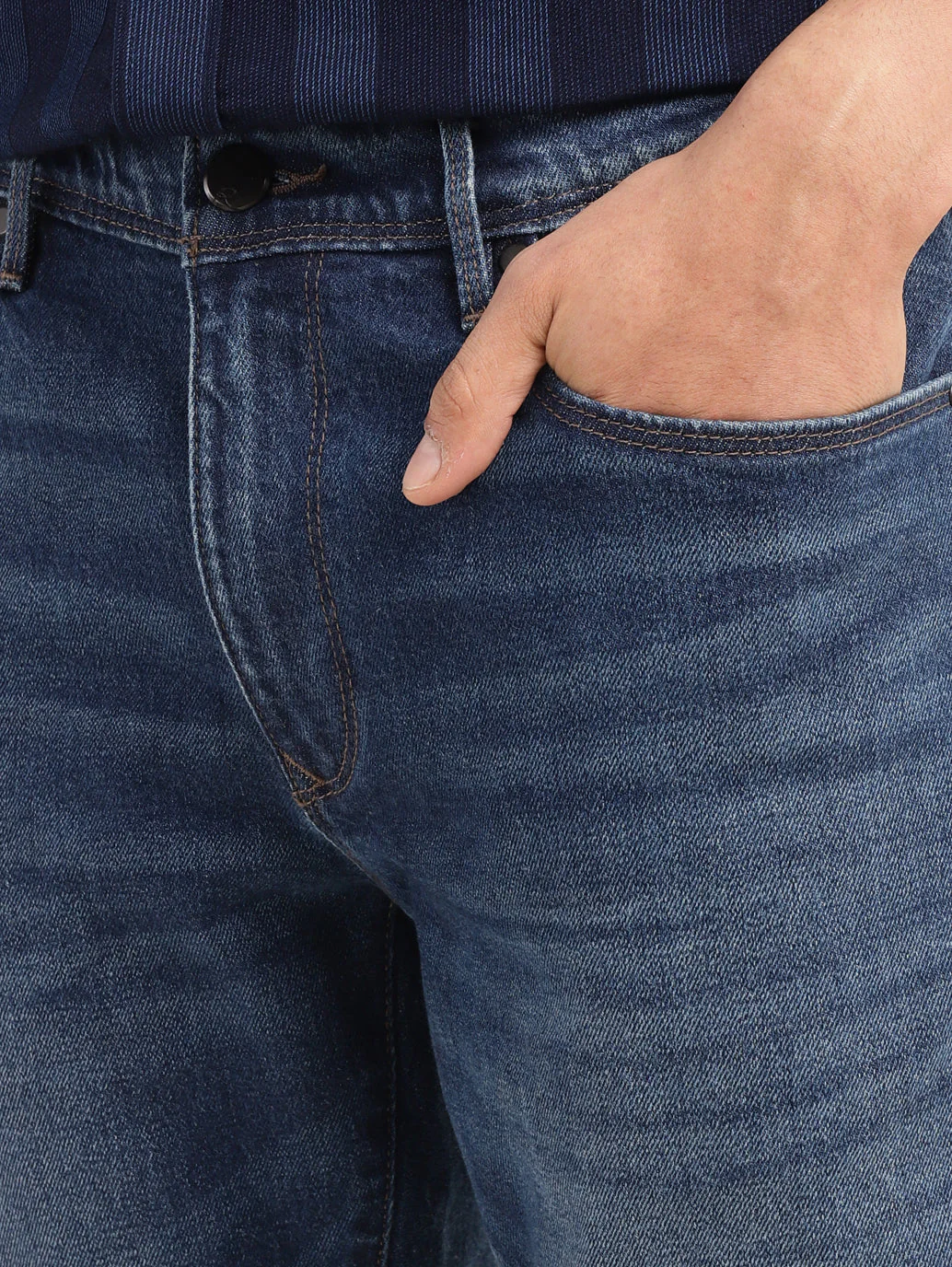 Men's Redloop 511 Blue Slim Fit Mid Rise Jeans - Image 5