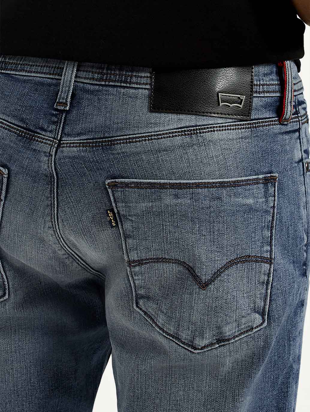Men's Redloop 511 Indigo Slim Fit Mid Rise Jeans - Image 5