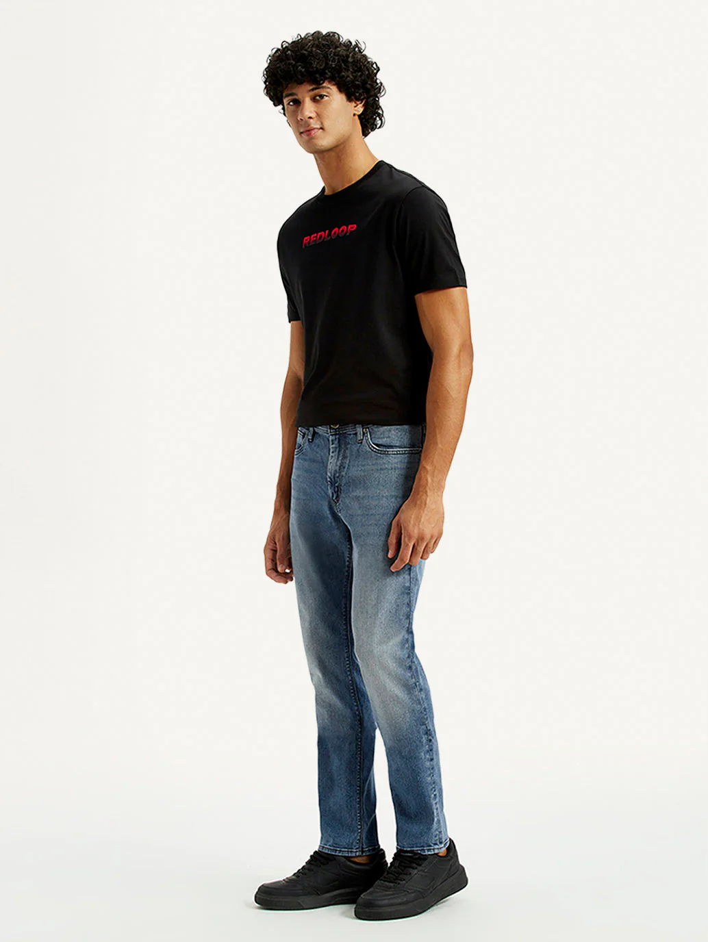 Men's Redloop 511 Indigo Slim Fit Mid Rise Jeans - Image 6