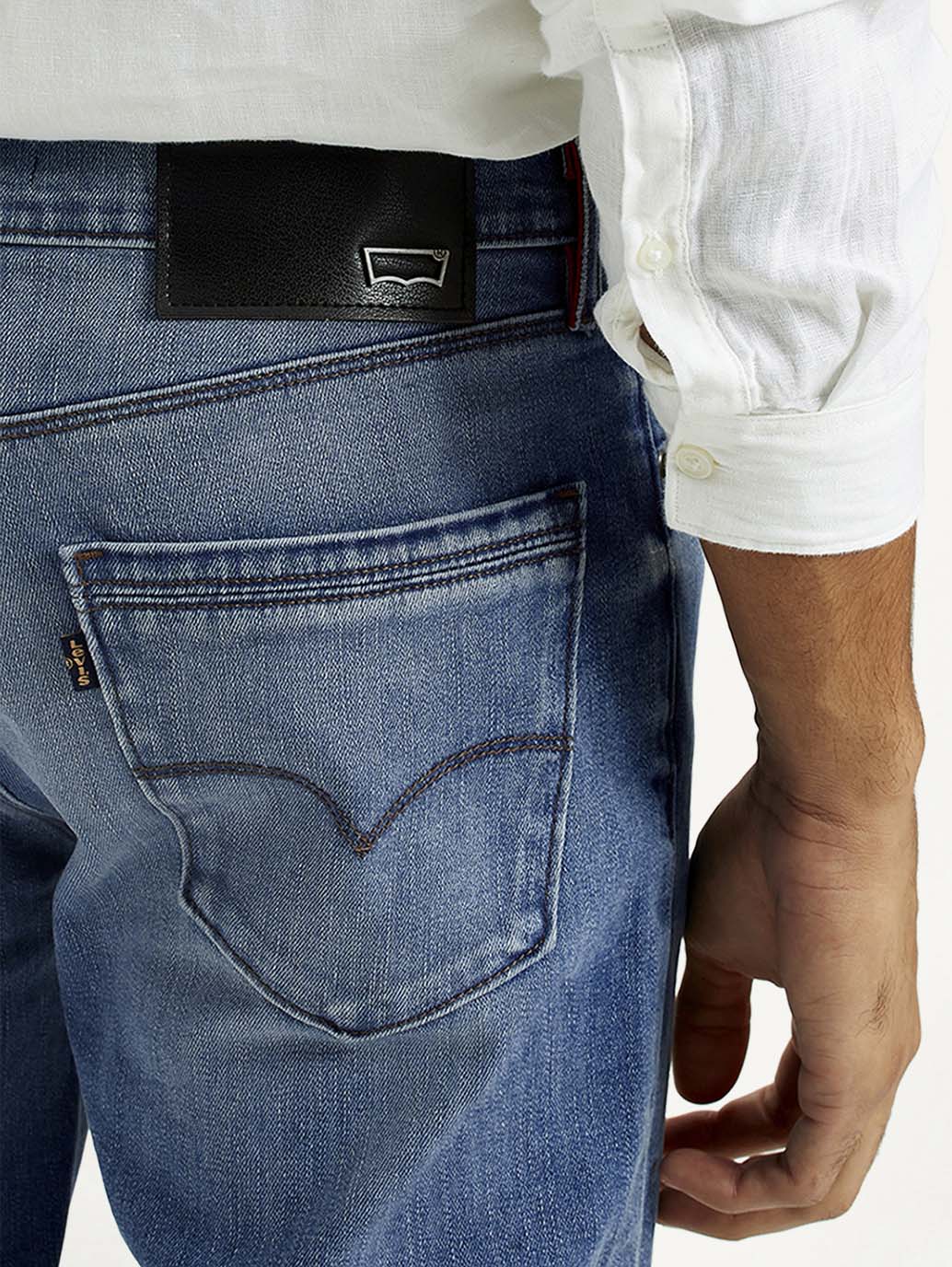 Men's Redloop 511 Indigo Slim Fit Mid Rise Jeans - Image 5