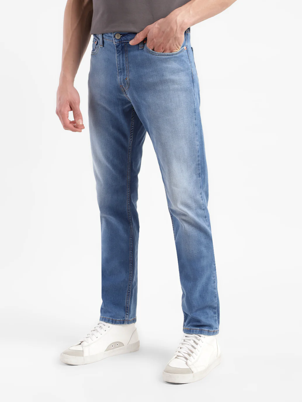Men's 511 Navy Blue Slim Fit Mid Rise Jeans - Image 5