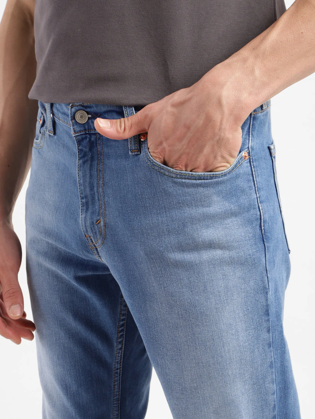 Men's 511 Navy Blue Slim Fit Mid Rise Jeans - Image 6