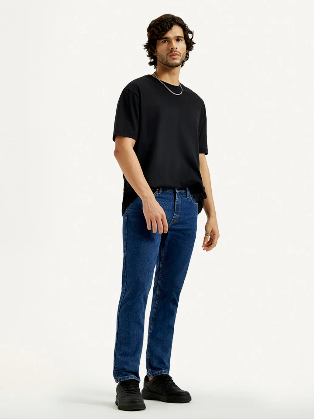 Men's 511 Navy Blue Slim Fit Mid Rise Jeans - Image 5