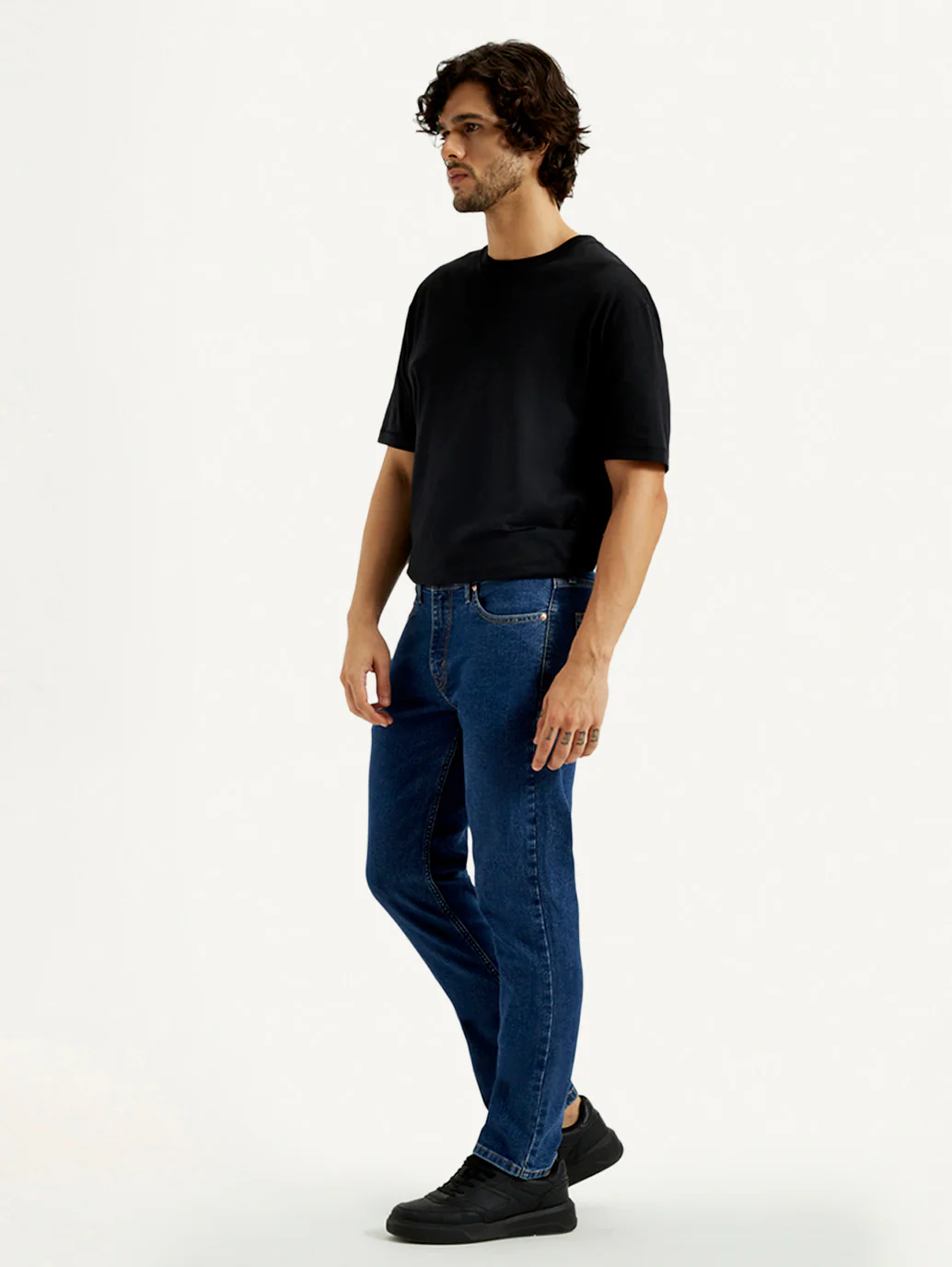 Men's 511 Navy Blue Slim Fit Mid Rise Jeans - Image 7