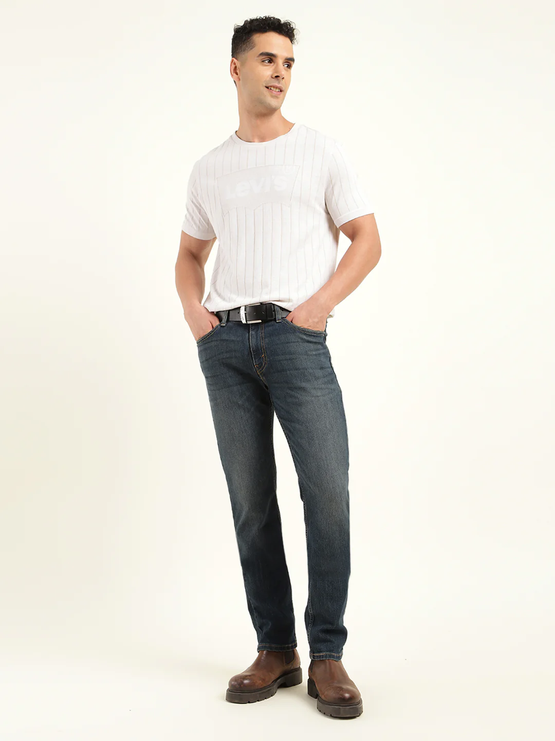 Men's 511 Navy Blue Slim Fit Mid Rise Jeans