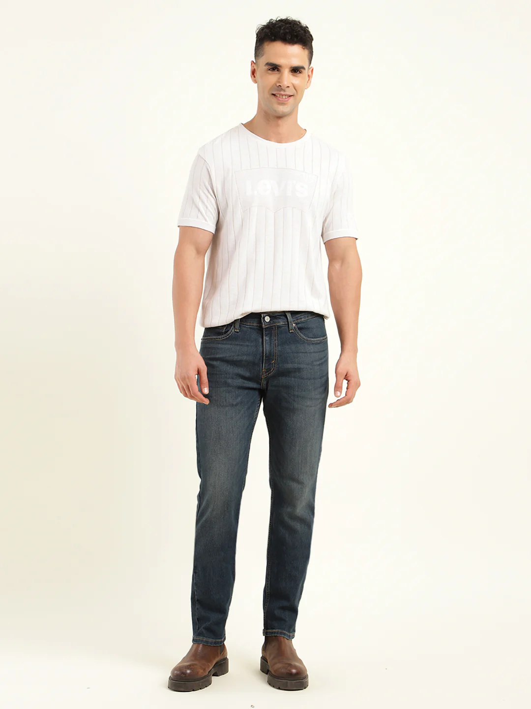 Men's 511 Navy Blue Slim Fit Mid Rise Jeans - Image 2