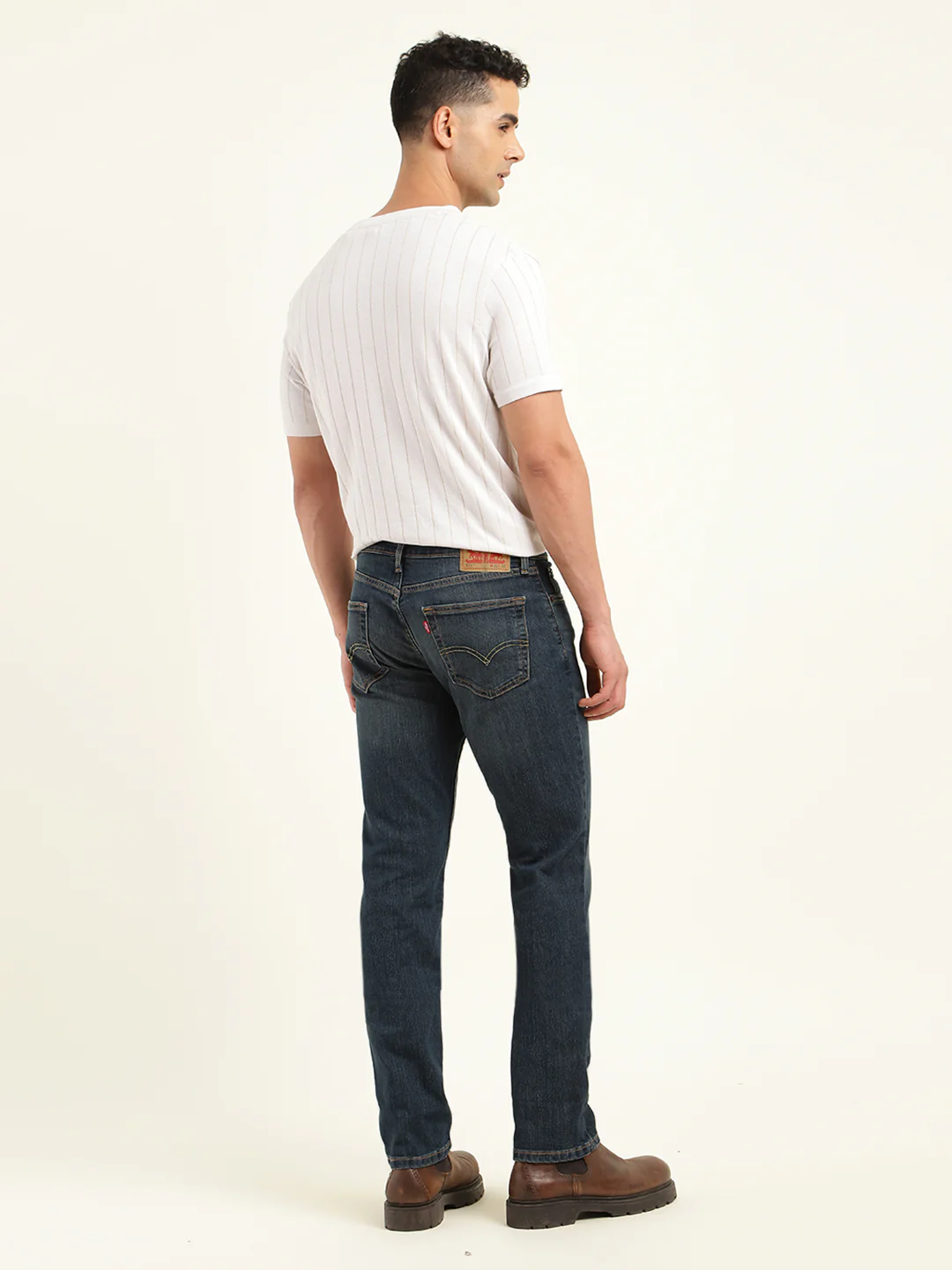 Men's 511 Navy Blue Slim Fit Mid Rise Jeans - Image 3