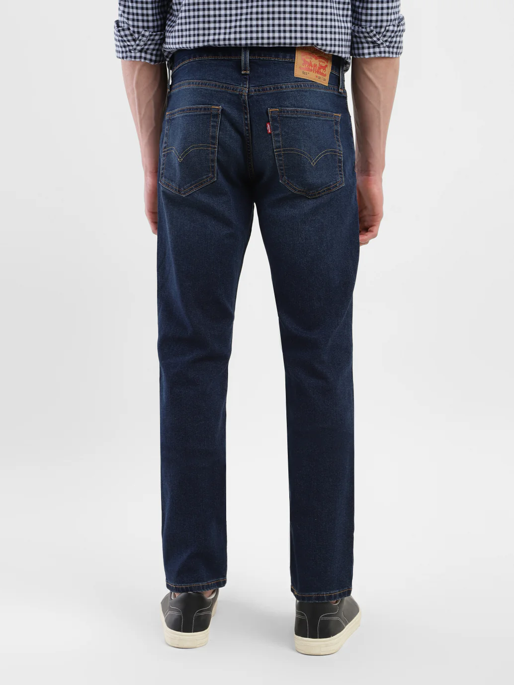 Men's 511 Navy Blue Slim Fit Mid Rise Jeans - Image 3
