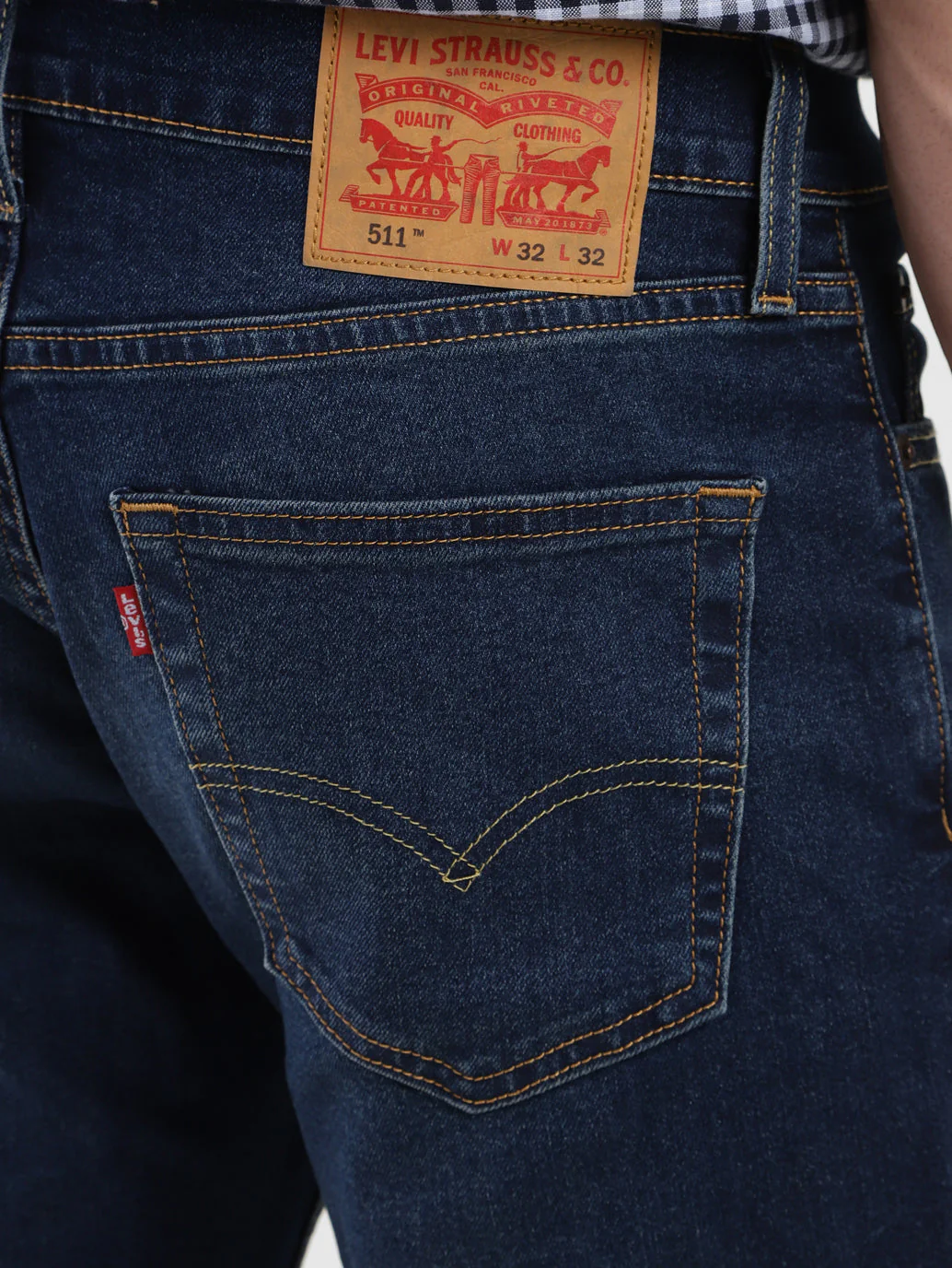 Men's 511 Navy Blue Slim Fit Mid Rise Jeans - Image 7