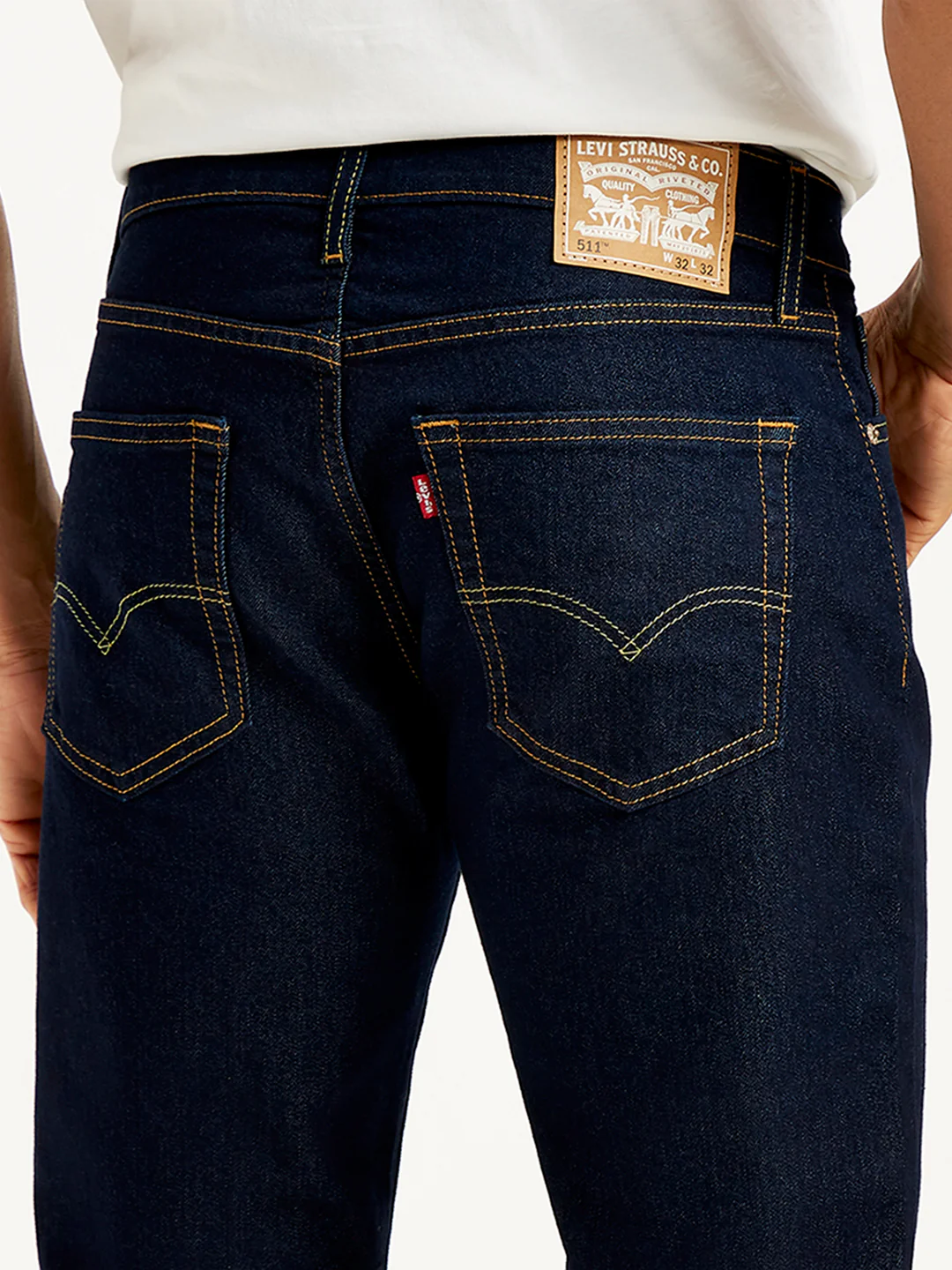 Men's 511 Blue Slim Fit Mid Rise Jeans - Image 6