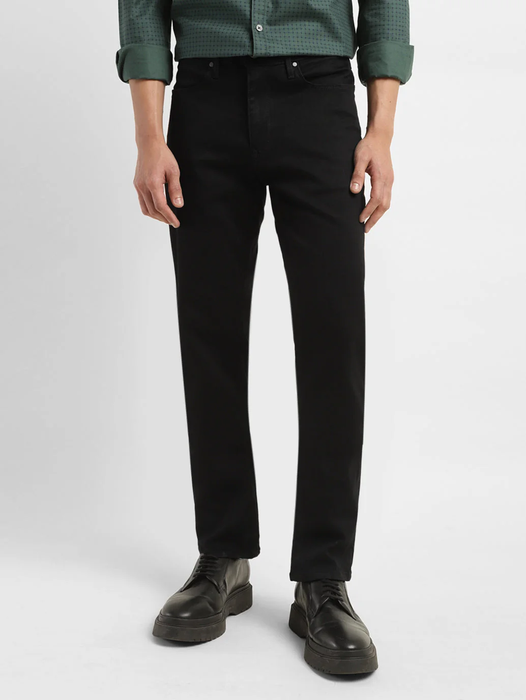 Men's Redloop 511 Black Slim Fit Mid Rise Jeans - Image 2