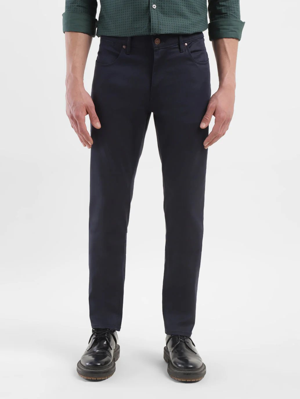 Men's Redloop 511 Navy Blue Slim Fit Mid Rise Jeans - Image 2