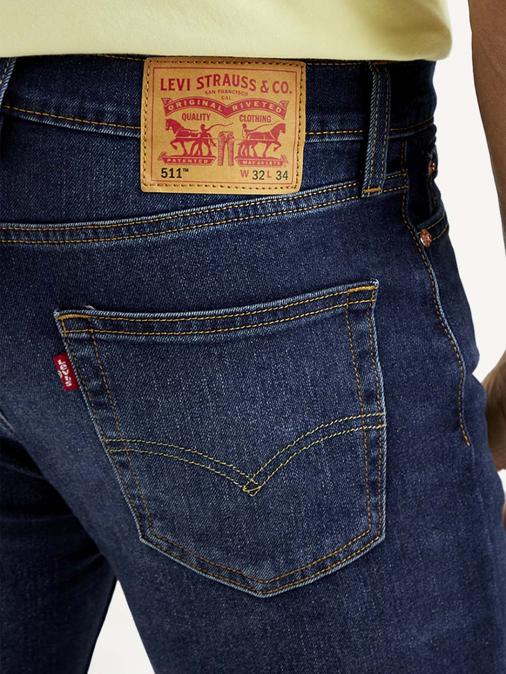 Men's 511 Navy Slim Fit Mid Rise Jeans - Image 5