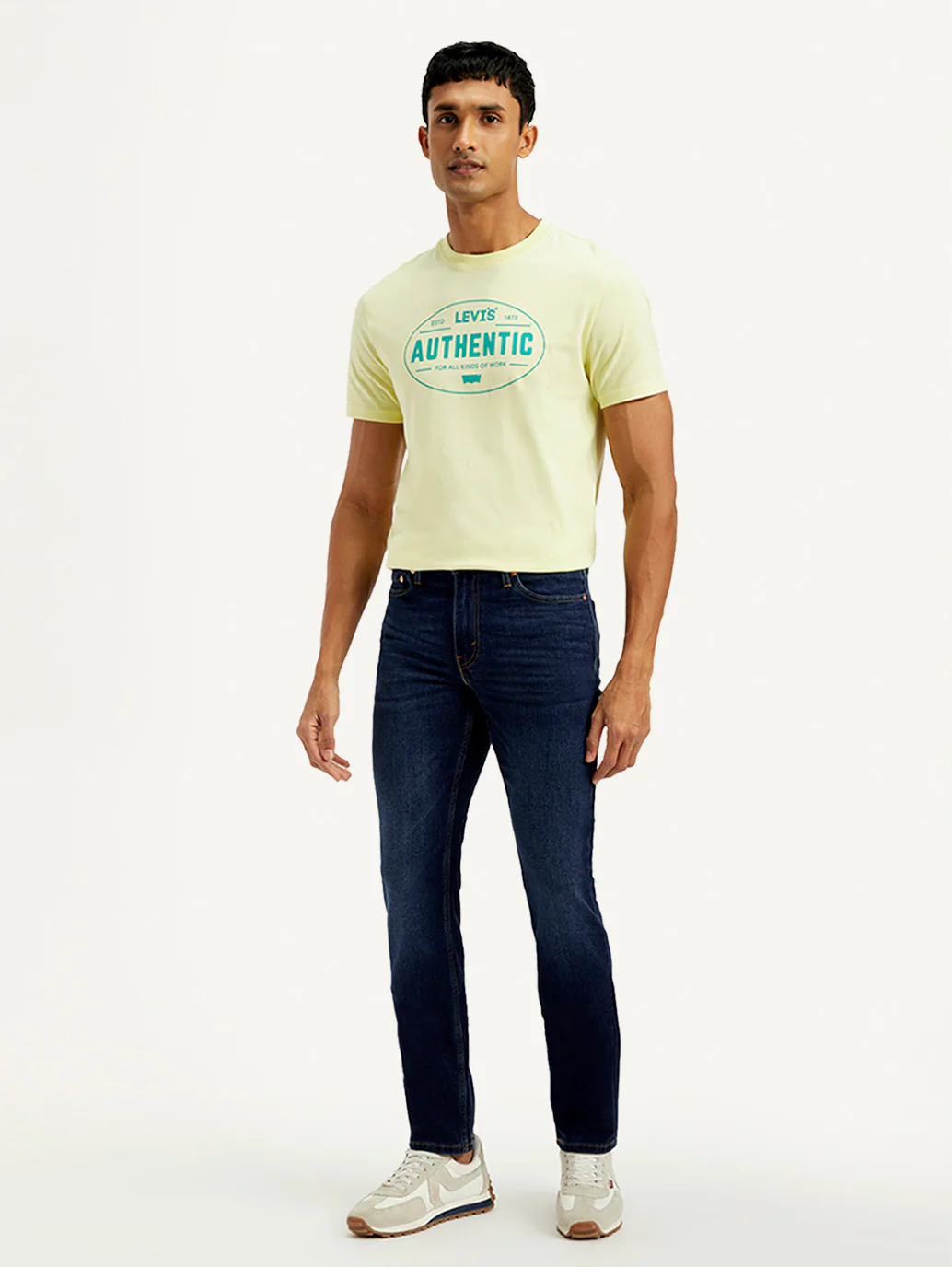 Men's 511 Navy Slim Fit Mid Rise Jeans - Image 7