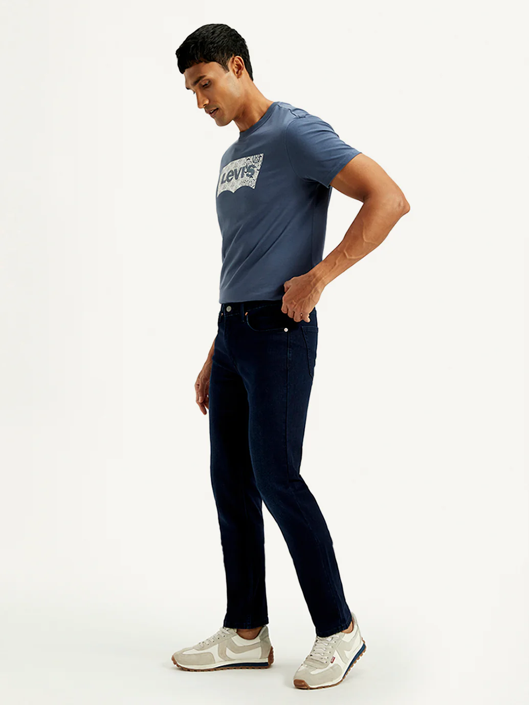 Men's 511 Navy Slim Fit Mid Rise Jeans - Image 6