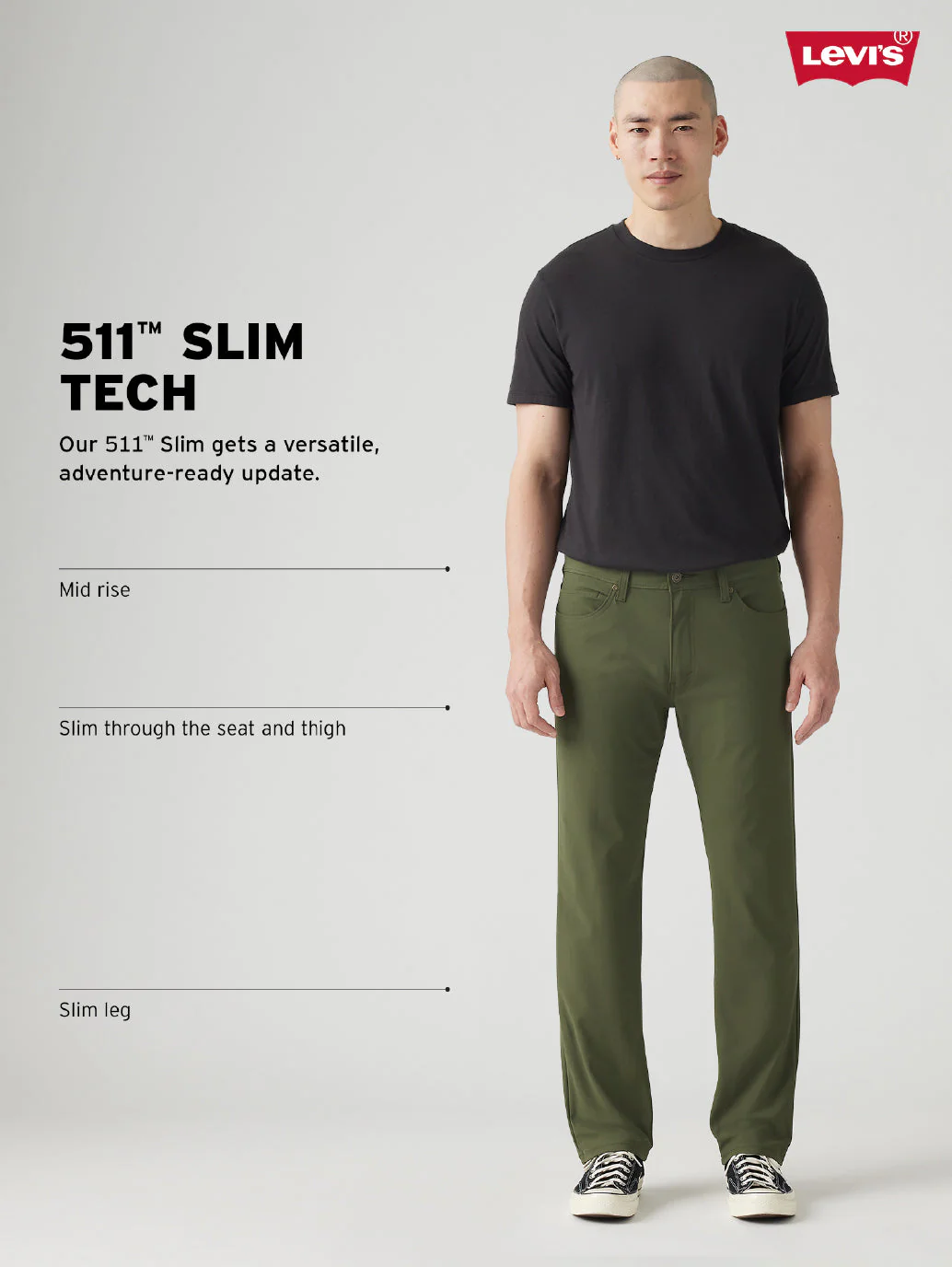 Men's 511 Navy Slim Fit Mid Rise Jeans - Image 4