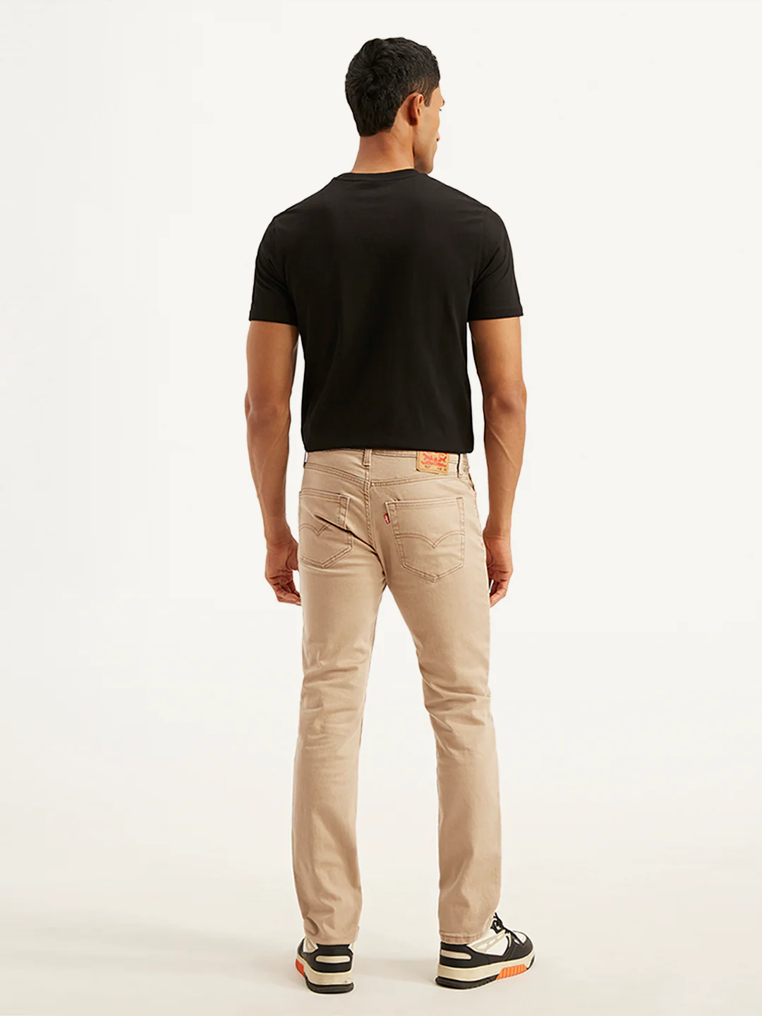 Men's 511 Beige Slim Fit Mid Rise Jeans - Image 3
