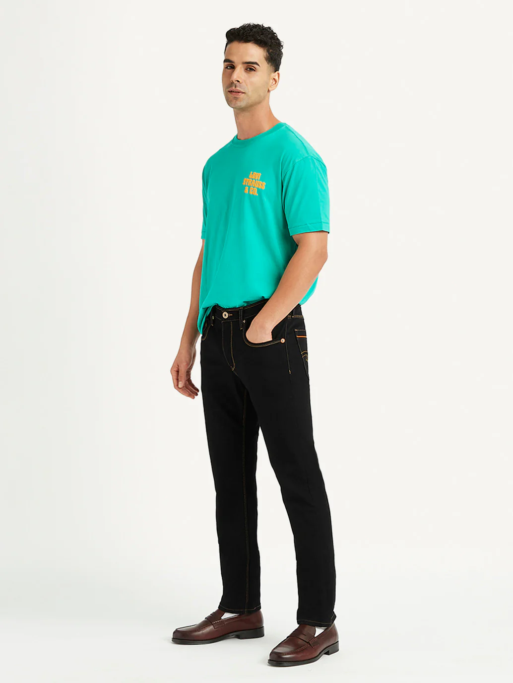 Men's 511 Black Slim Fit Mid Rise Jeans - Image 3