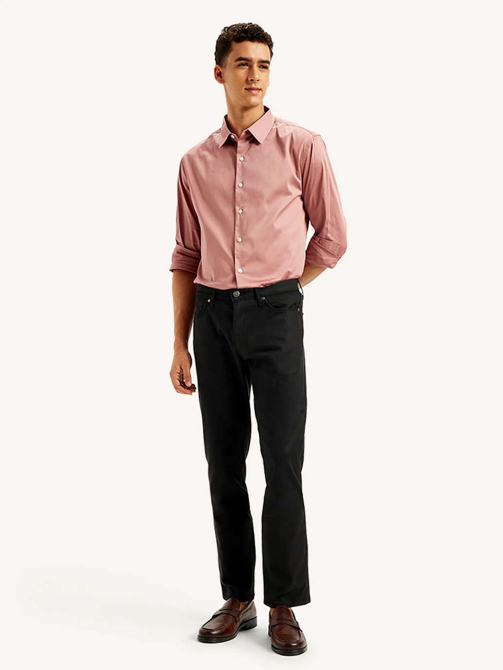 Men's Redloop 511 Black Slim Fit Mid Rise Jeans - Image 2