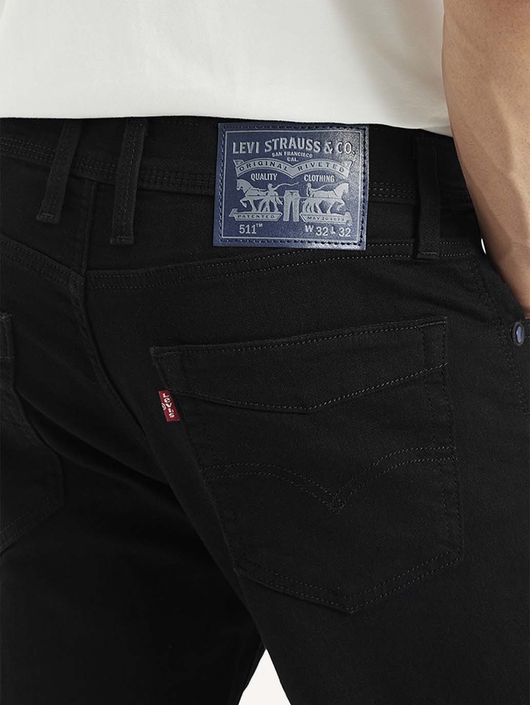 Men's 511 Black Slim Fit Mid Rise Jeans - Image 5