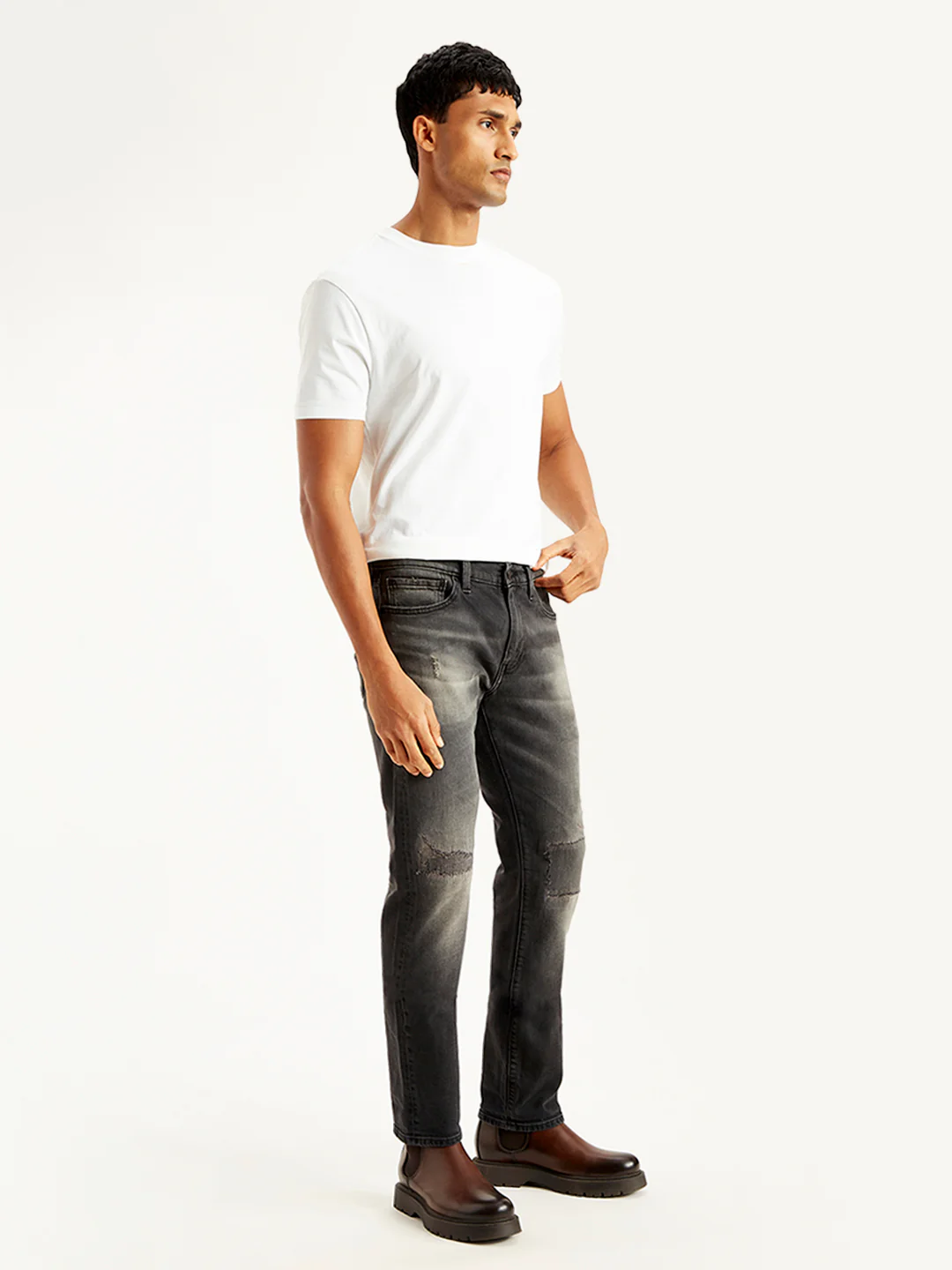 Men's 550'92 Charcoal Grey Loose Fit Mid Rise Jeans - Image 4