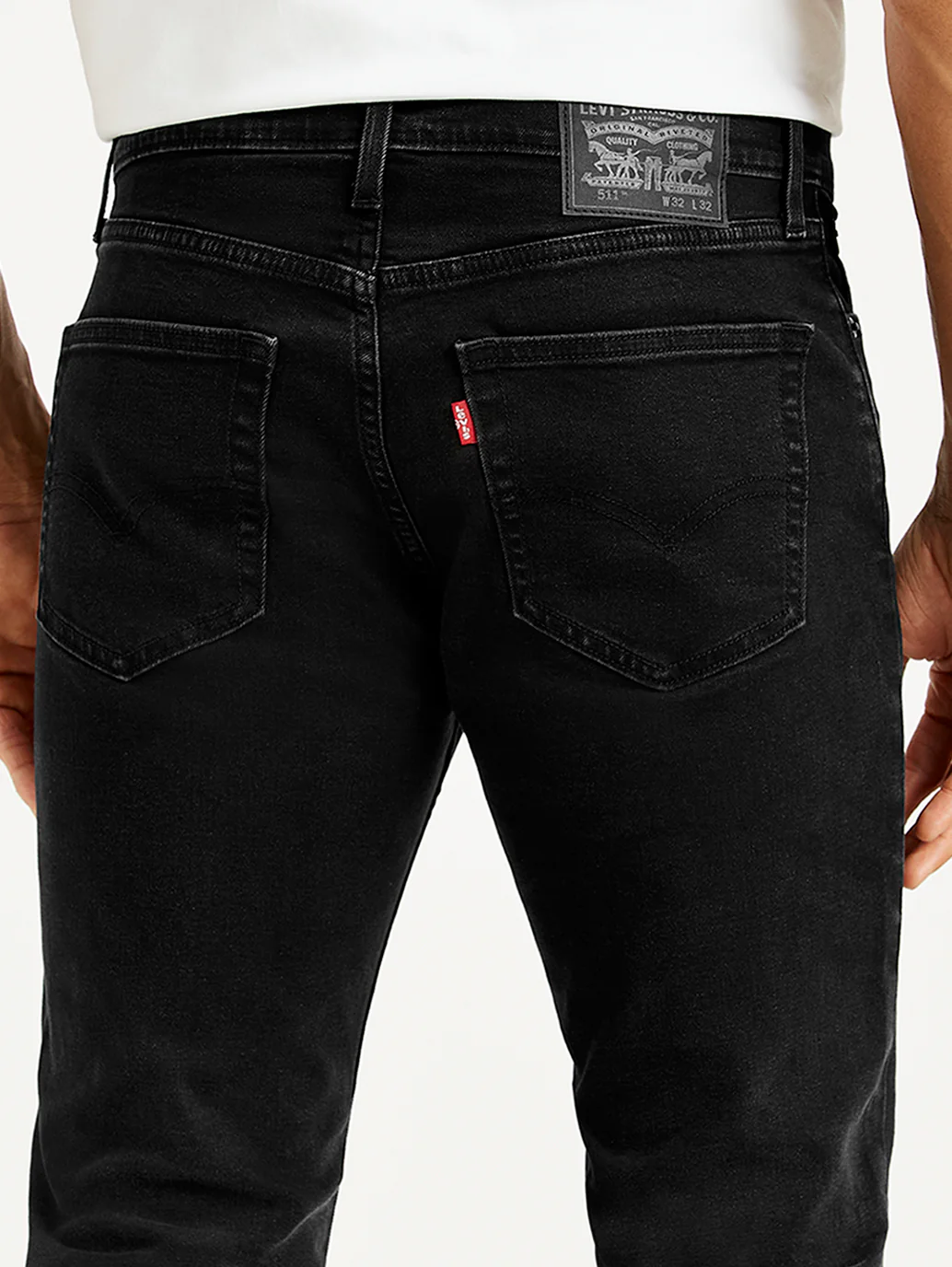 Men's 511 Black Slim Fit Mid Rise Jeans - Image 5