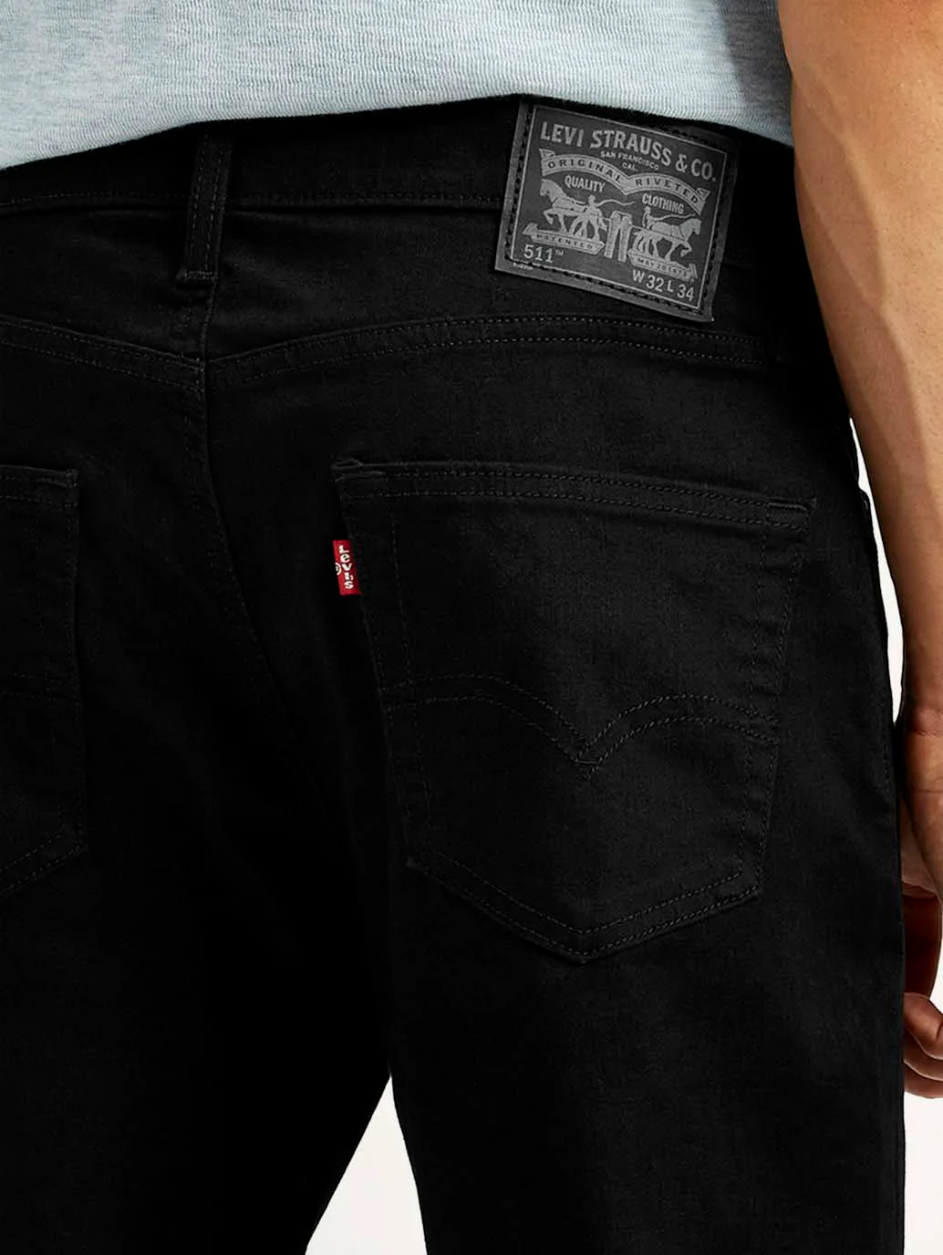 Men's 511 Black Slim Fit Mid Rise Jeans - Image 5