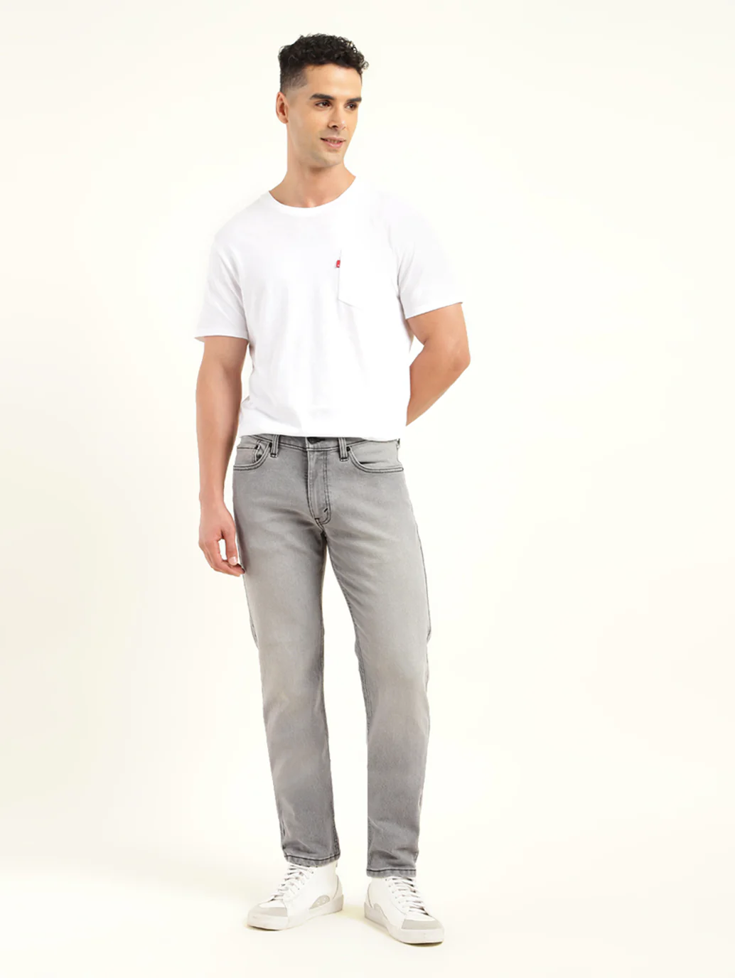 Men's 511 Grey Slim Fit Mid Rise Jeans - Image 2