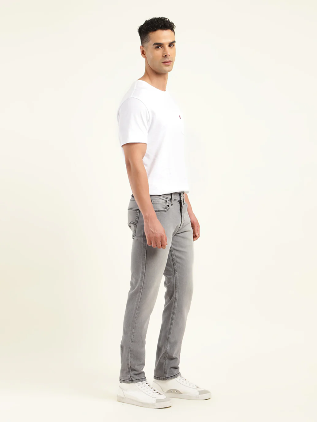 Men's 511 Grey Slim Fit Mid Rise Jeans - Image 7