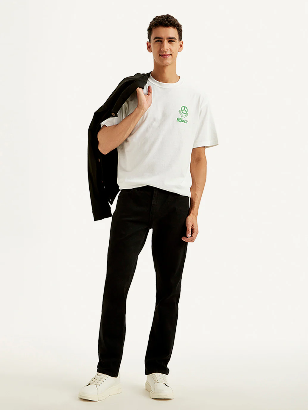 Men's 511 Black Slim Fit Mid Rise Kooltex Jeans