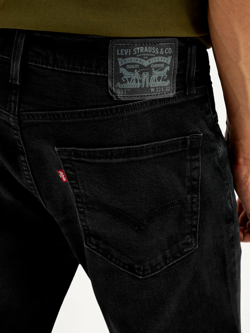 Men's 511 Black Slim Fit Mid Rise Jeans - Image 5