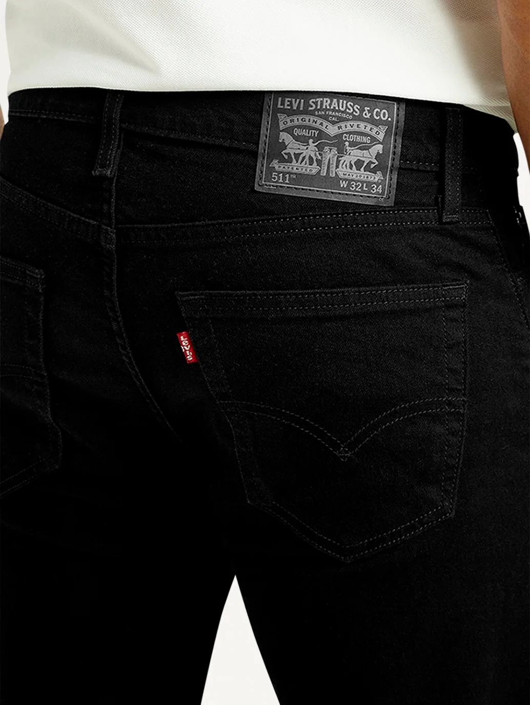 Men's 511 Black Slim Fit Mid Rise Jeans - Image 5