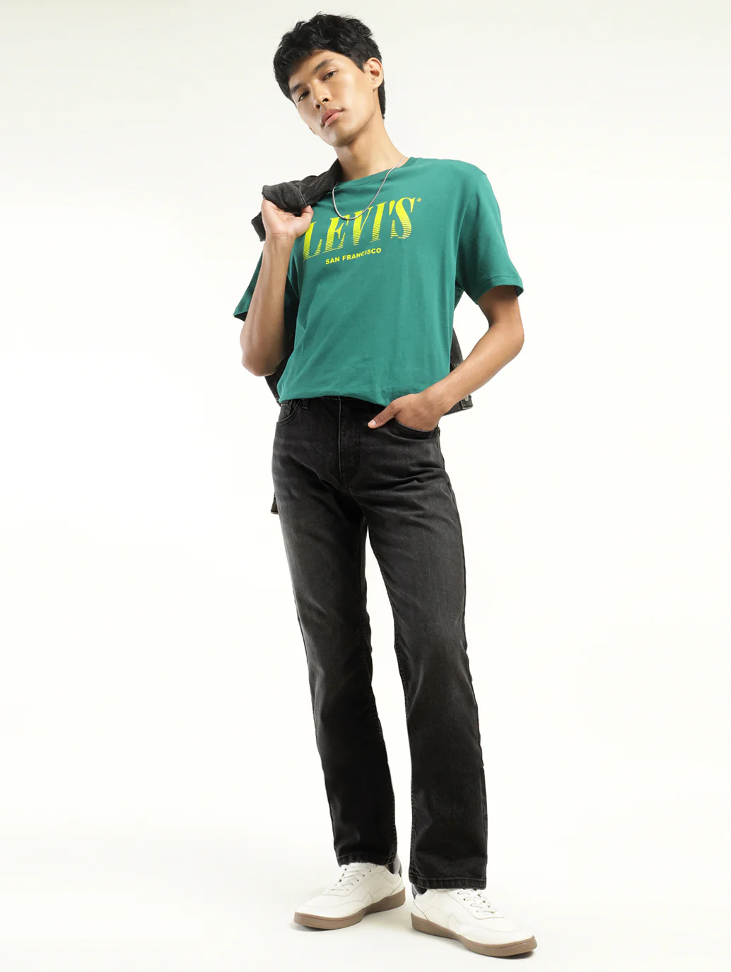 Men's 511 Black Slim Fit Mid Rise Jeans